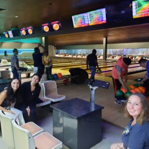 bowling party and pizza delta office celebrating 30 years